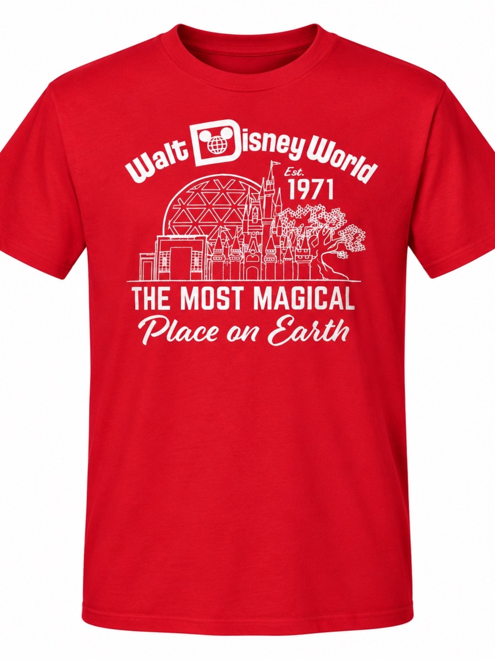 Walt Disney World Est 1971 Red Graphic T-Shirt Most Magical Place on Earth
